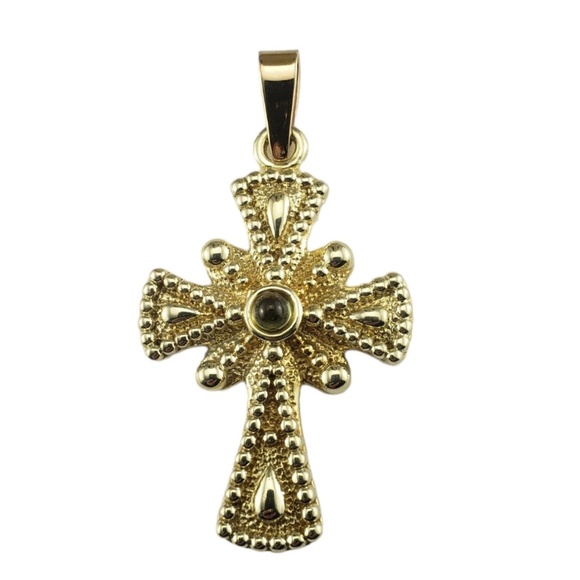 14 Karat Yellow Gold Cross Pendant #16238 - Picture 1 of 7